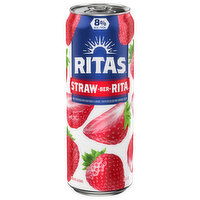 Ritas Margarita, Straw-Ber-Rita, Sparkling, 25 Ounce