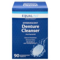 Equaline Denture Cleanser, Effervescent, Anti-Bacterial, Tablets, 90 Each