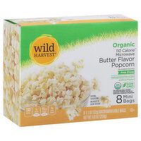 Wild Harvest Popcorn, Microwave, Organic, Butter, Mini Bags, 8 Each