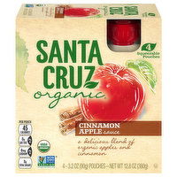 Santa Cruz Organic Sauce, Cinnamon Apple, 4 Each