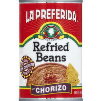 La Preferida Refried Beans, with Chorizo, 16 Ounce