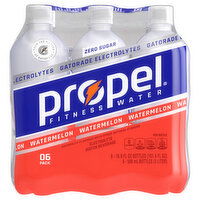 Propel Electrolyte Water Beverage, Watermelon, 6 Pack, 101.4 Fluid ounce