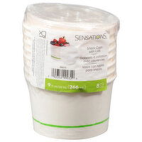 Sensations Snack Cups, with Lids, 8 Each