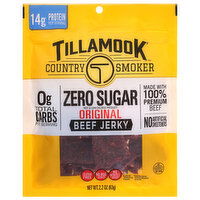 Tillamook Country Smoker Beef Jerky, Zero Sugar, Original, 2.2 Ounce
