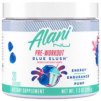 Alani Nu Pre-Workout, Blue Slush, 7.3 Ounce