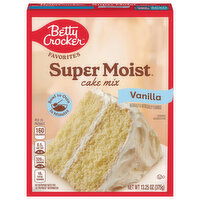 Betty Crocker Super Moist Cake Mix, Vanilla, 13.25 Ounce