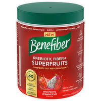 Benefiber Prebiotic Fiber + Superfruits, Strawberry Dragon Fruit Flavor, 8.8 Ounce