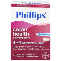 Phillips' Colon Health Daily Probiotic, 4-in-1, Symptom Defense, Capsules, 30 Each