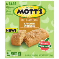 Mott's Bars, Soft Baked, Banana Streusel, 6 Each