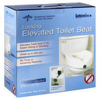 Medline Elevated Toilet Seat, Locking, 1 Each