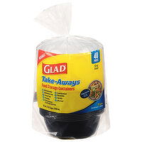 Glad Take-Aways Food Storage Containers, Round, 32 Ounce, 20 Sets, 20 Each