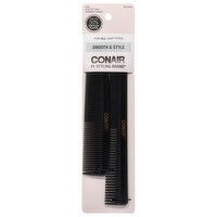 Conair Styling Essentials Smooth & Style Pocket and Barber Combs, 2 Each