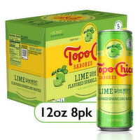 Topo Chico Sabores Lime With Mint Extract Cans, 12 Fluid ounce