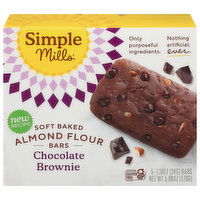 Simple Mills Bars, Almond Flour, Soft Baked, Chocolate Brownie, 5 Each