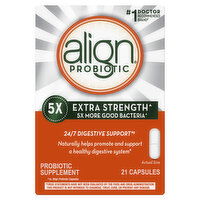 Align Digestive Support Align Probiotic Extra Strength, 5X More Good Bacteria^, 21 Capsules, 21 Each