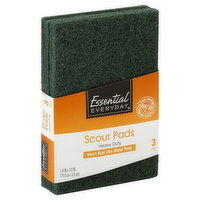 Essential Everyday Scour Pads, Heavy Duty, 3 Each