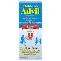 Advil Children's Suspension, 100 mg, Fever, White Grape-Flavored Liquid, 4 Fluid ounce