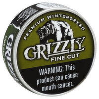 Grizzly Snuff, Moist, Premium Wintergreen, Fine Cut, 1.2 Ounce