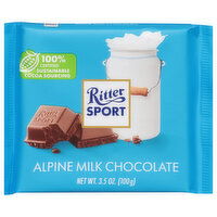 Ritter Sport Milk Chocolate, Alpine, 3.5 Ounce