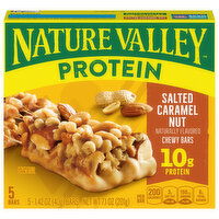 Nature Valley Chewy Bars, Protein, Salted Caramel Nut, 5 Each