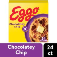 Eggo Frozen Waffles, Chocolatey Chip, Family Pack, 29.6 Ounce