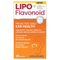 Lipo Flavonoid Ear Health, Proactive Daily, Caplets, 30 Each