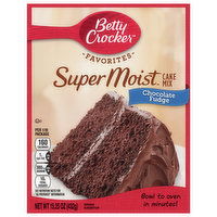 Betty Crocker Super Moist Cake Mix, Chocolate Fudge, Favorites, 15.25 Ounce