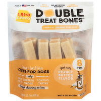 Ultra Chewy Double Peanut Butter Flavor Treat Bones, 8 Each