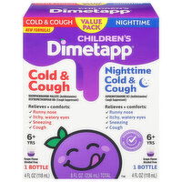 Dimetapp Cold & Cough, Grape Flavor, Children's, 6+ Yrs, 2 Each