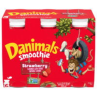 Danimals Smoothie, Strawberry, 6 Each