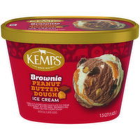 Kemps Brownie Peanut Butter Dough Ice Cream, 1.5 Quart