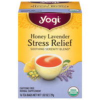 Yogi Herbal Tea, Honey Lavender, Stress Relief, Tea Bags, 16 Each