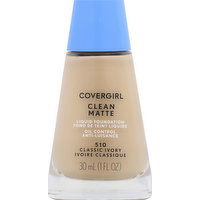 CoverGirl Clean Anti-Luisance, Oil Control, Classic Ivory 510, 1 Ounce