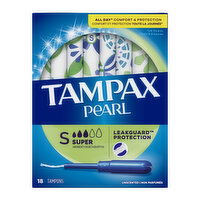 Tampax Pearl Tampax Pearl Tampons, Super 18 Ct, 18 Each