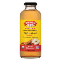 Bragg Refreshers Apple Cider Vinegar, Organic, Apple Cinnamon, Prebiotic, 16 Ounce