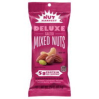 Nut Harvest Mixed Nuts, Salted, Deluxe, 2.25 Ounce