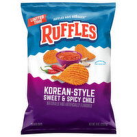 Ruffles Potato Chips, Sweet & Spicy Chili, Korean-Style, 8 Ounce