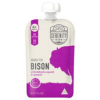 Serenity Kids Bison, with Kabocha Squash & Spinach, Grass Fed, 6+ Months, 3.5 Ounce