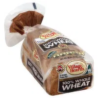 Village Hearth Bread, 100% Whole Wheat, 16 Ounce