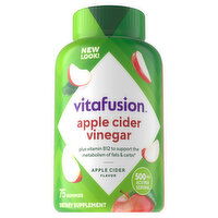 Vitafusion Apple Cider Vinegar, 500 mg, Gummies, Apple Cider Flavor, 75 Each