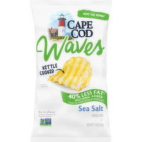 Cape Cod® Waves Less Fat Sea Salt Waves Kettle Cooked Potato Chips, 7.5 Ounce