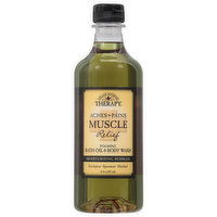 Village Naturals Therapy Bath Oil & Body Wash, Eucalyptus Mint, Muscle, 2 in 1, 16 Fluid ounce