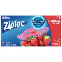 Ziploc Seal Top Bags, Storage Quart, 48 Each