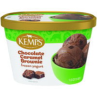 Kemps Chocolate Caramel Brownie Frozen Yogurt, 1.5 Quart