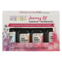 Aura Cacia Essential Oil, Journey Kit, 4 Each