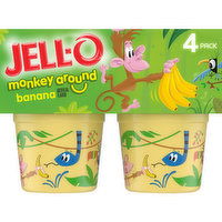 Jell-O Monkey Around Banana Ready-to-Eat Pudding Cups Snack, 4 Each