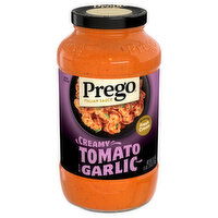 Prego Italian Sauce, Tomato with Garlic, Creamy, 23.75 Ounce