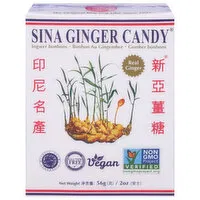 Sina Ginger Candy Candy, Real Ginger, 2 Ounce