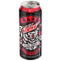 Mtn Dew Hard Malt Beverage, Zero Sugar, Black Cherry, 24 Fluid ounce