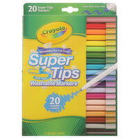 Crayola Markers, Washable, Super Tips, 20 Each